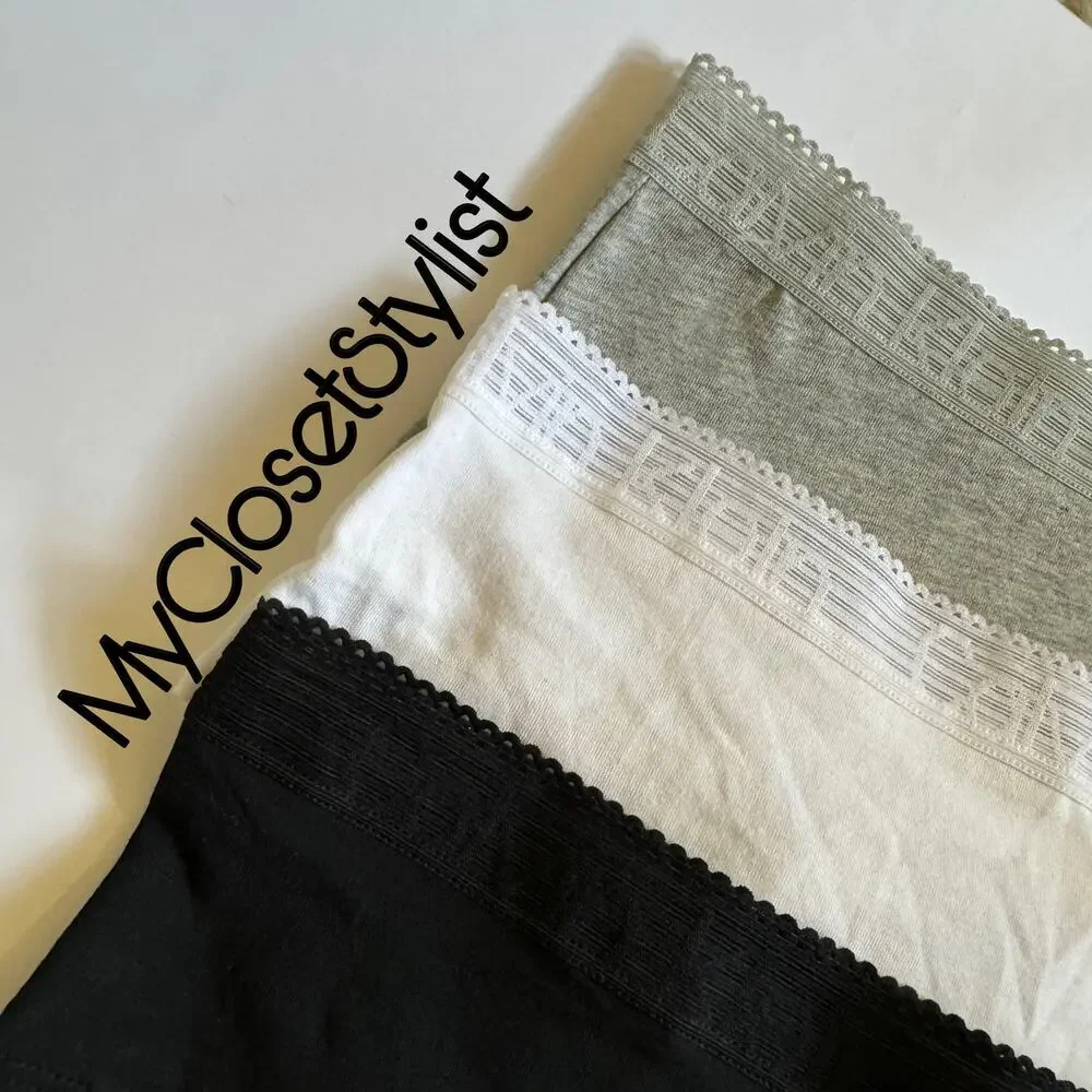 NWT! CALVIN KLEIN Girls Panties 3 NEW 6/S Panties Hipster Underwear White Black